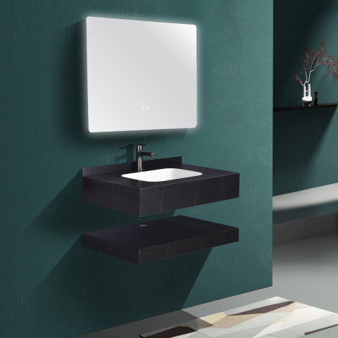 Set mobilier baie SanDonna LUMI N 100 cm Negru - imagine oficiala 1 [3]