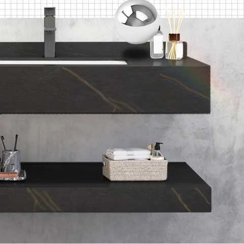 Set mobilier baie SanDonna LUMI N 60 cm Negru - imagine oficiala 1 [3]