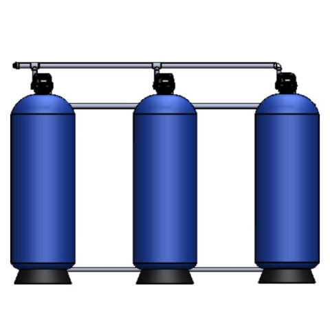 Statii filtrare sedimente apa - Sistem multitanc filtrare sedimente Valhoh 5x100 MULTI p Q=11,5MC/H, cod AQUA09510500115, imagine produs 1