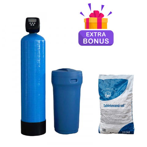 Dedurizatoare Apa - Statie dedurizare apa Soft 100 Simplex vana Fleck Q=4,0 MC/H cu by-bass AQUA09190100040 Aquapur Valhoh Valrom