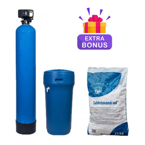 Dedurizatoare Apa - Statie dedurizare apa Soft 37 Simplex Q=2,5 MC/H cu by-bass si vana Fleck AQUA09190037025 Aquapur Valhoh Valrom