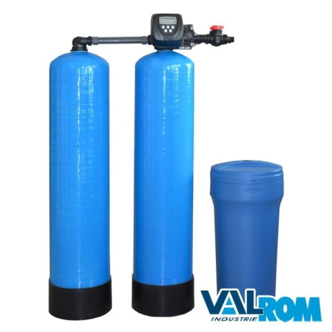 Statii filtrare apa cu medii filtrante - Statie dedurizare Valhoh soft 50 TWIN Q=2,4MC/H (cu by-pass), cod AQUA09120050024, imagine produs 1