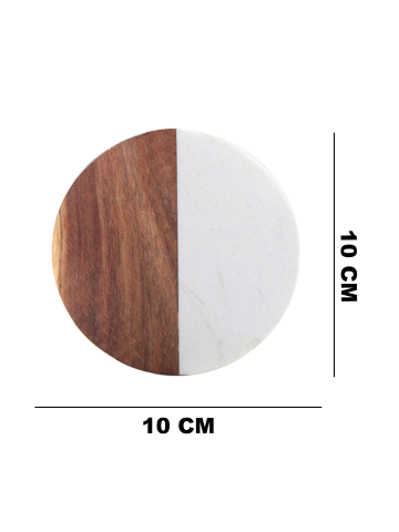 Suport pahare SanDonna 885 Alb, rotund, 10 x 10 cm, cod 6427365018749 [3]