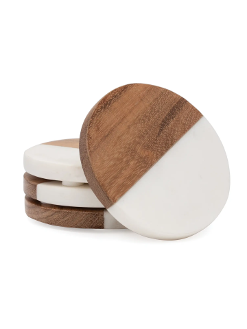 Suport pahare SanDonna 885 Alb, rotund, 10 x 10 cm, cod 6427365018749 [2]