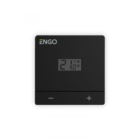 TERMOSTAT DE AMBIENT CU FIR ENGO EASY-BATB NEGRU [0]