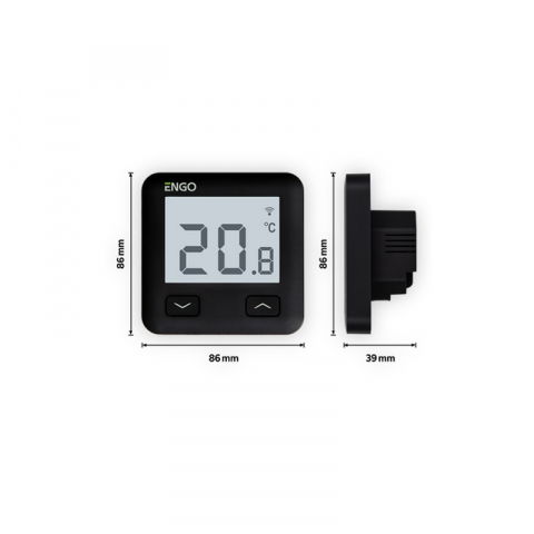 TERMOSTAT DE AMBIENT CU FIR CU CONTROL PRIN INTERNET ENGO E10-B NEGRU [2]