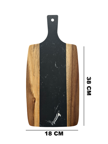 Obiecte Sanitare - Tocator de bucatarie SanDonna 940 Negru, dreptunghiular, 35 x 18 cm, cod 6427365018701