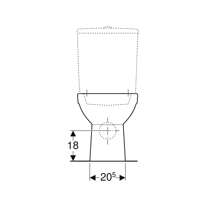 Vas WC pe pardoseală Geberit Selnova pentru rezervor aparent montat pe vas spălare verticală evacuare orizontală 500.287.01.7 [3]
