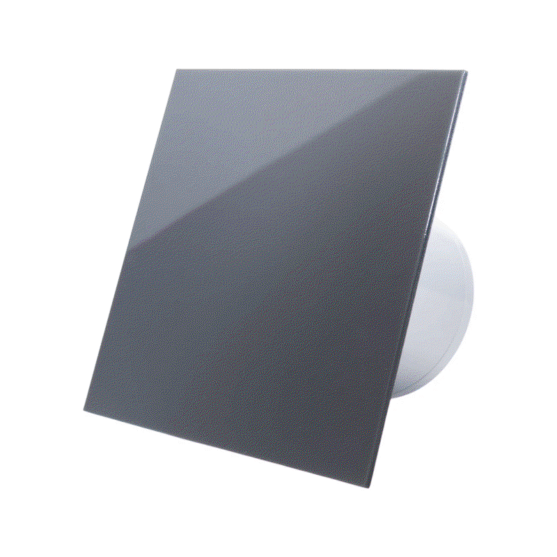 Ventilatoare - Ventilator baie Ecovent DECORA Ø125 Silent, senzor umiditate, timer, clapetă antiretur, 140 m³/h, gri
