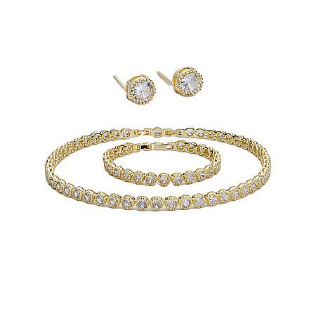 TOATE PRODUSELE - Set Tennis Splendor Placat Cu Aur Galben