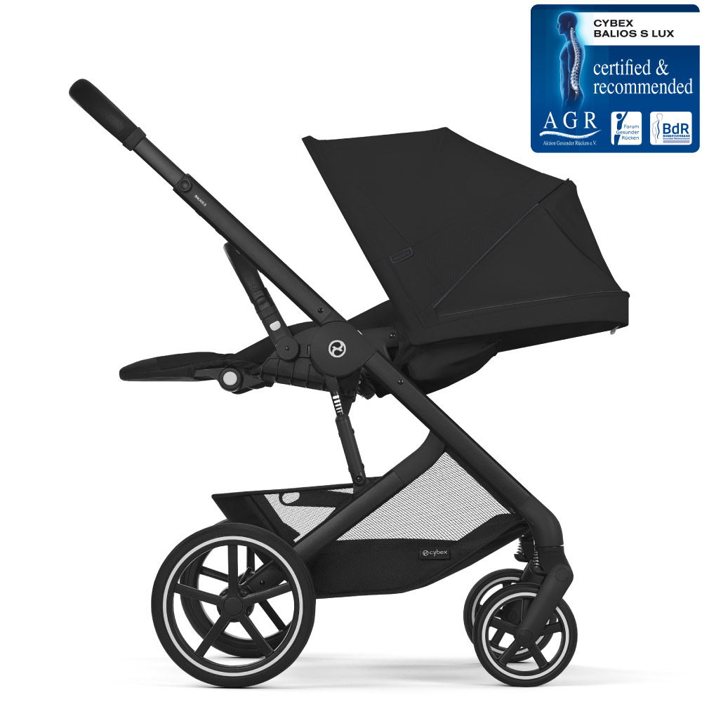 Pachet Black Friday Carucior Cybex Balios S Lux 4 in 1 Black/Moon Black cu Scoica Auto Cloud G i-Size Plus reclinabila [8]