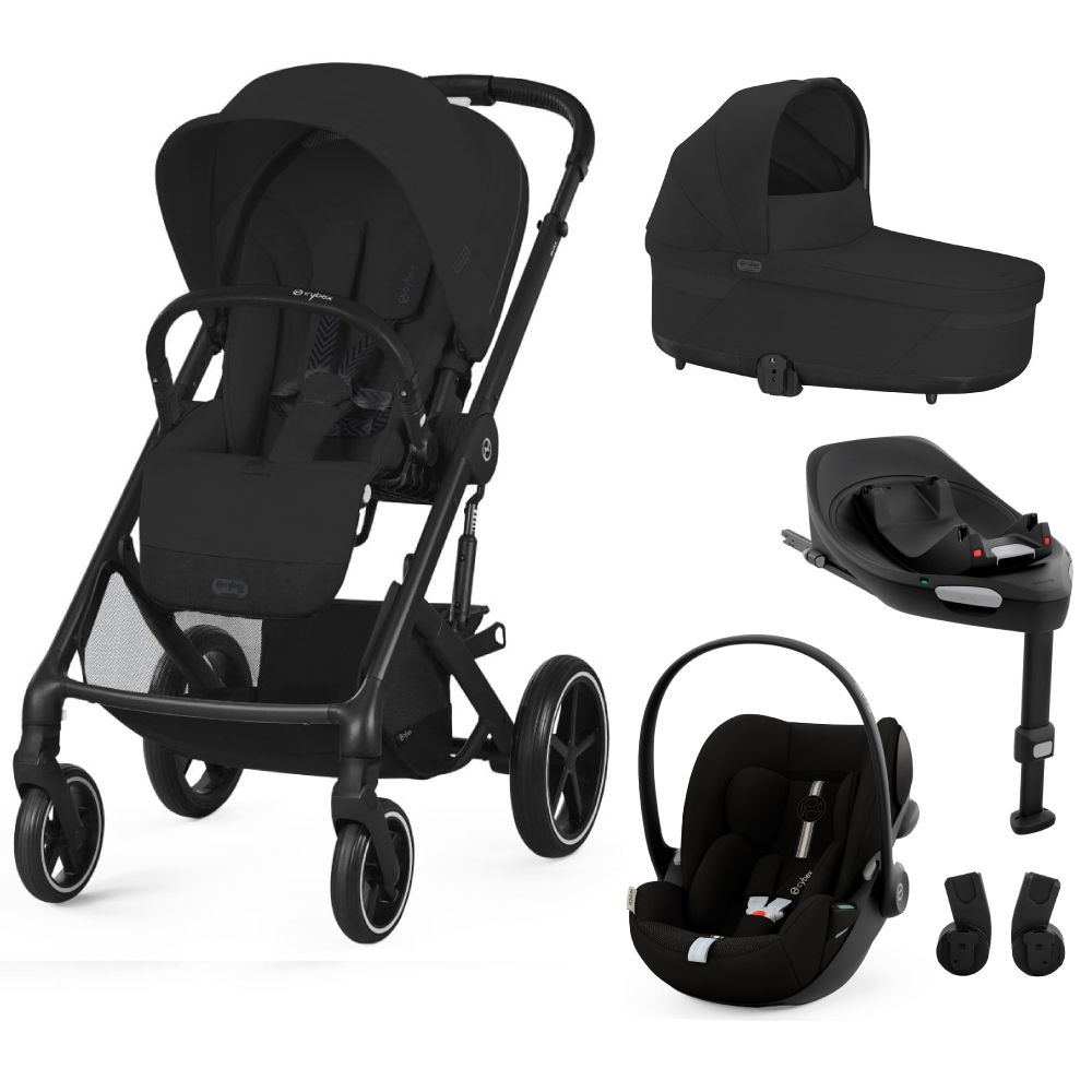 Pachet Black Friday Carucior Cybex Balios S Lux 4 in 1 Black/Moon Black cu Scoica Auto Cloud G i-Size Plus reclinabila [1]