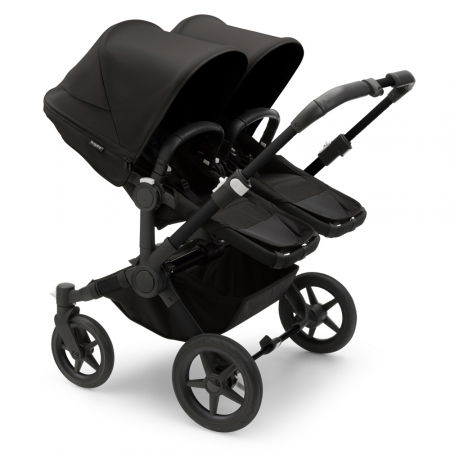 Carucioare copii - Carucior Bugaboo Donkey 5 Twin Black/Midnight Black