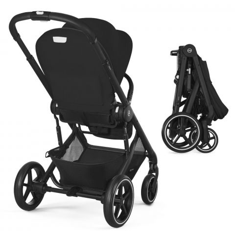 Pachet Black Friday Carucior Cybex Balios S Lux 4 in 1 Black/Moon Black cu Scoica Auto Cloud G i-Size Plus reclinabila [8]