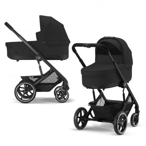 Pachet Black Friday Carucior Cybex Balios S Lux 4 in 1 Black/Moon Black cu Scoica Auto Cloud G i-Size Plus reclinabila [3]
