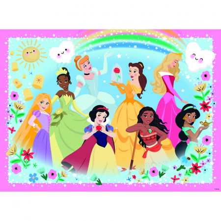 Jucarii si jocuri copii - Puzzle Printesele Disney, 100 Piese Glitter