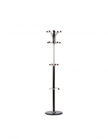 Hol - Cuier din lemn wenge și crom cu 15 agățători HM W19