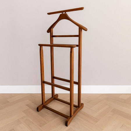 Hol - Portmantou elegant din lemn de nuc pentru haine si pantaloni