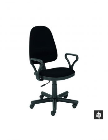 Scaune - Scaun de birou negru HM Bravo cu suport lombar si roti