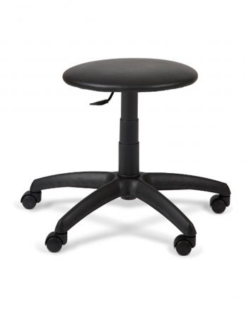 Scaune - Scaun de laborator negru, reglabil pe inaltime, cu baza pe roti