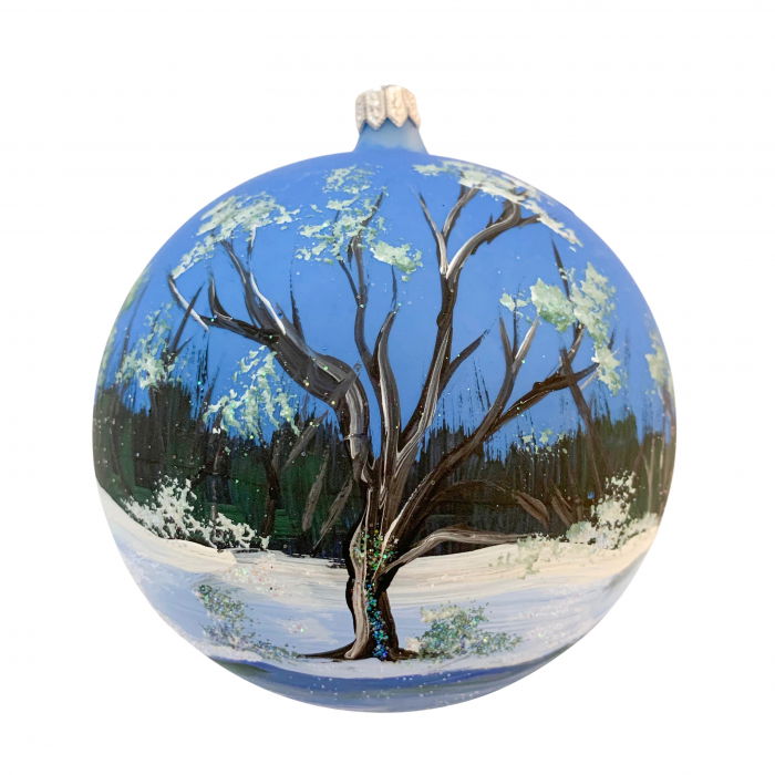 glob-din-sticla-suflata-si-pictata-manual-argcoms-fabrica-lui-mos-craciun-peisaj-de-iarna-in-padure-multicolor-fond-albastru-120-mm-sferic-6567-6568 [2]