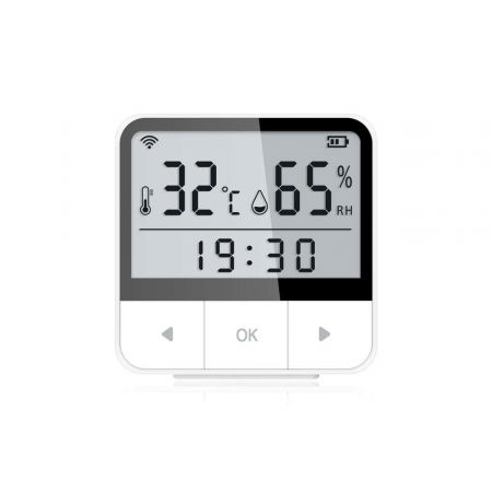 Senzori smart - Monitor de temperatura si umiditate PST, TuyaSmart/SmartLife App, compatibil Alexa si Google Assistant, alb