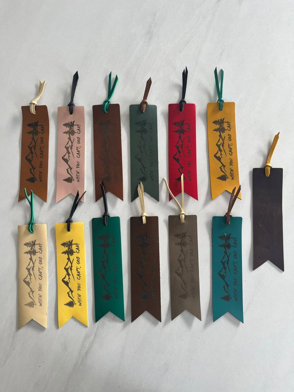 Semn de carte din piele - "When you can't God can" [3]