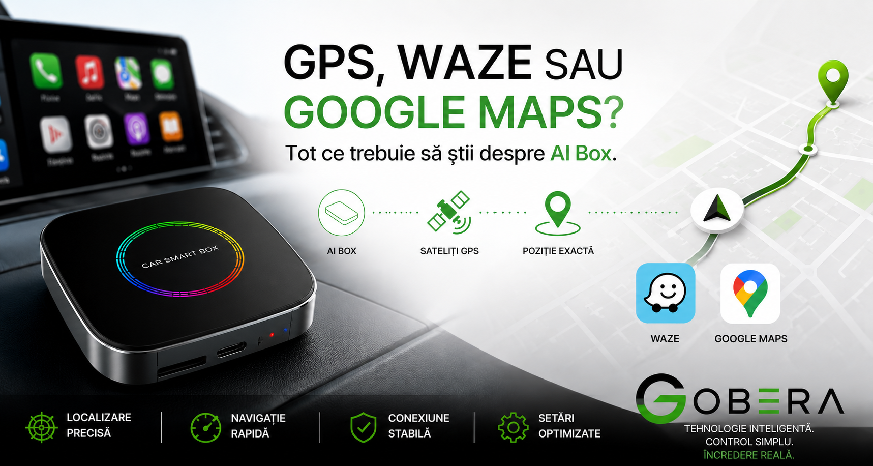 GPS pe AI Box - Ghid Waze și Google Maps