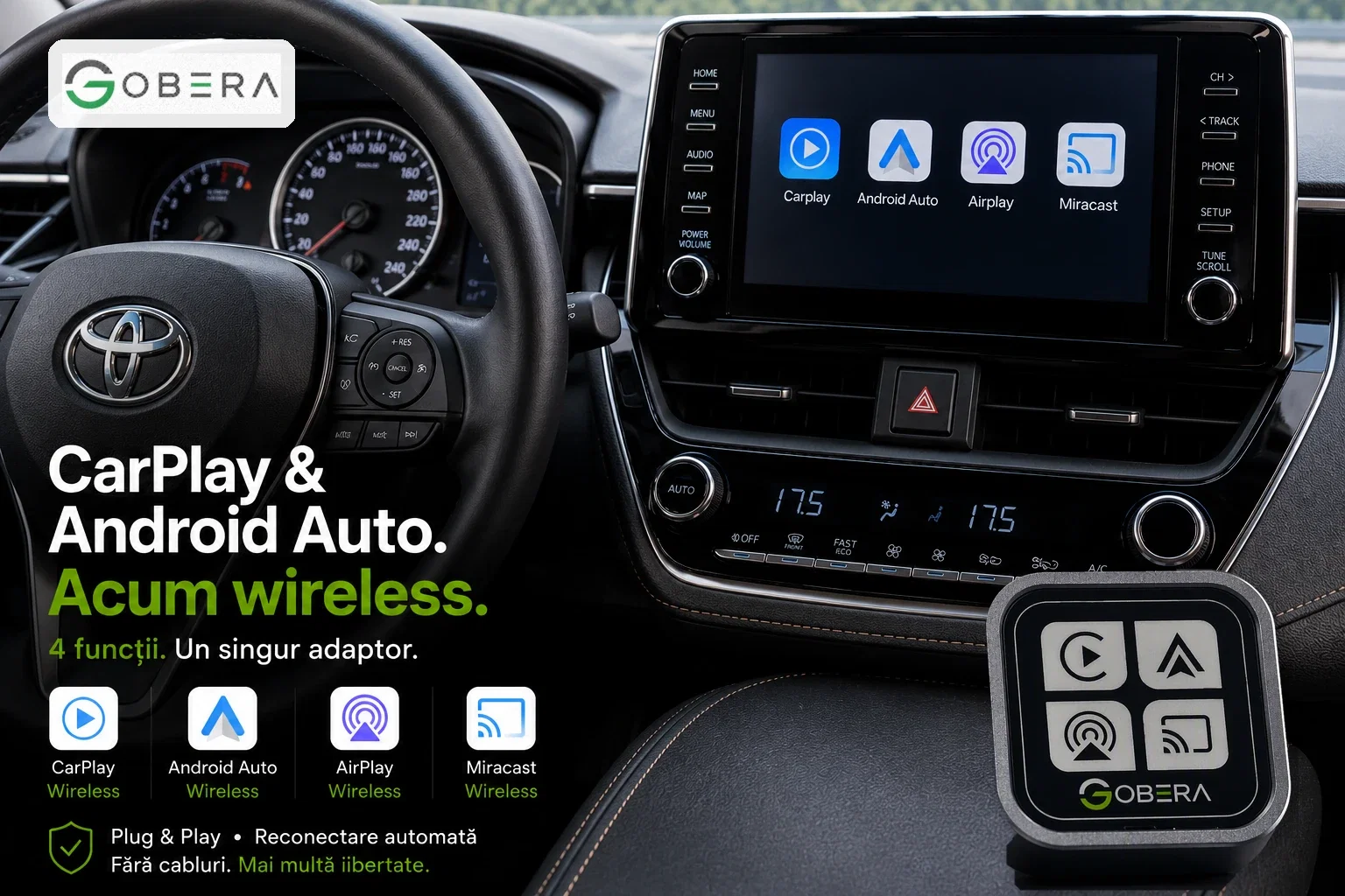 CarPlay și Android Auto Wireless - Ghid Complet 4 în 1