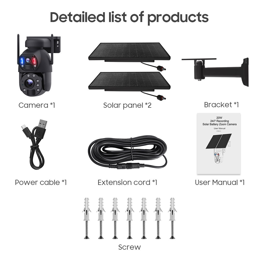 Camera Supraveghere Solara 4G 24/7 goBERA®, Dual Lens 3MP+3MP, Zoom Optic 20X, Panou Solar 20W, Baterie 20000mAh, Detectie Umana PIR, Audio Bidirectional, IP66 [13]