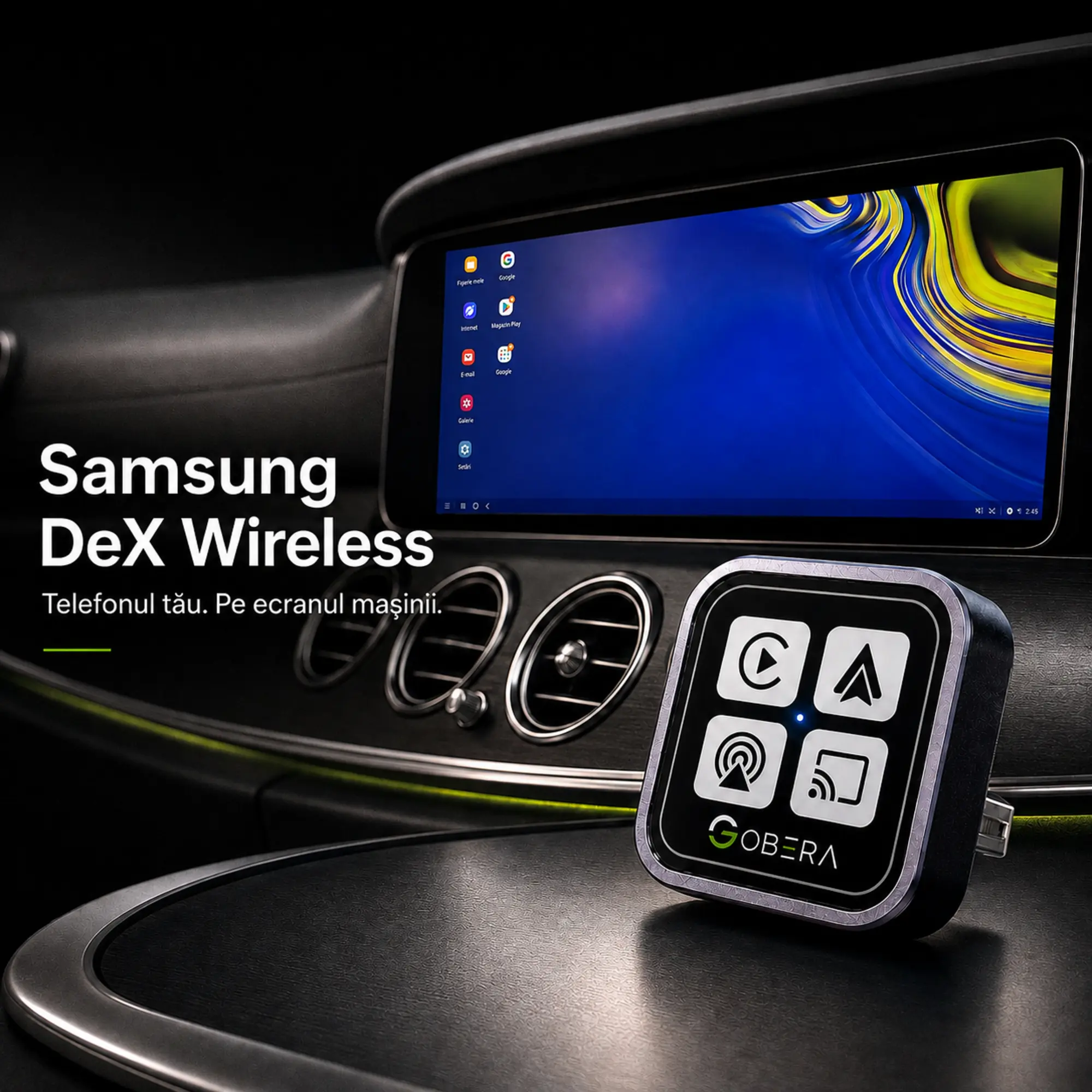 Adaptor wireless 4 în 1 goBERA - CarPlay, Android Auto, AirPlay, Miracast [4]
