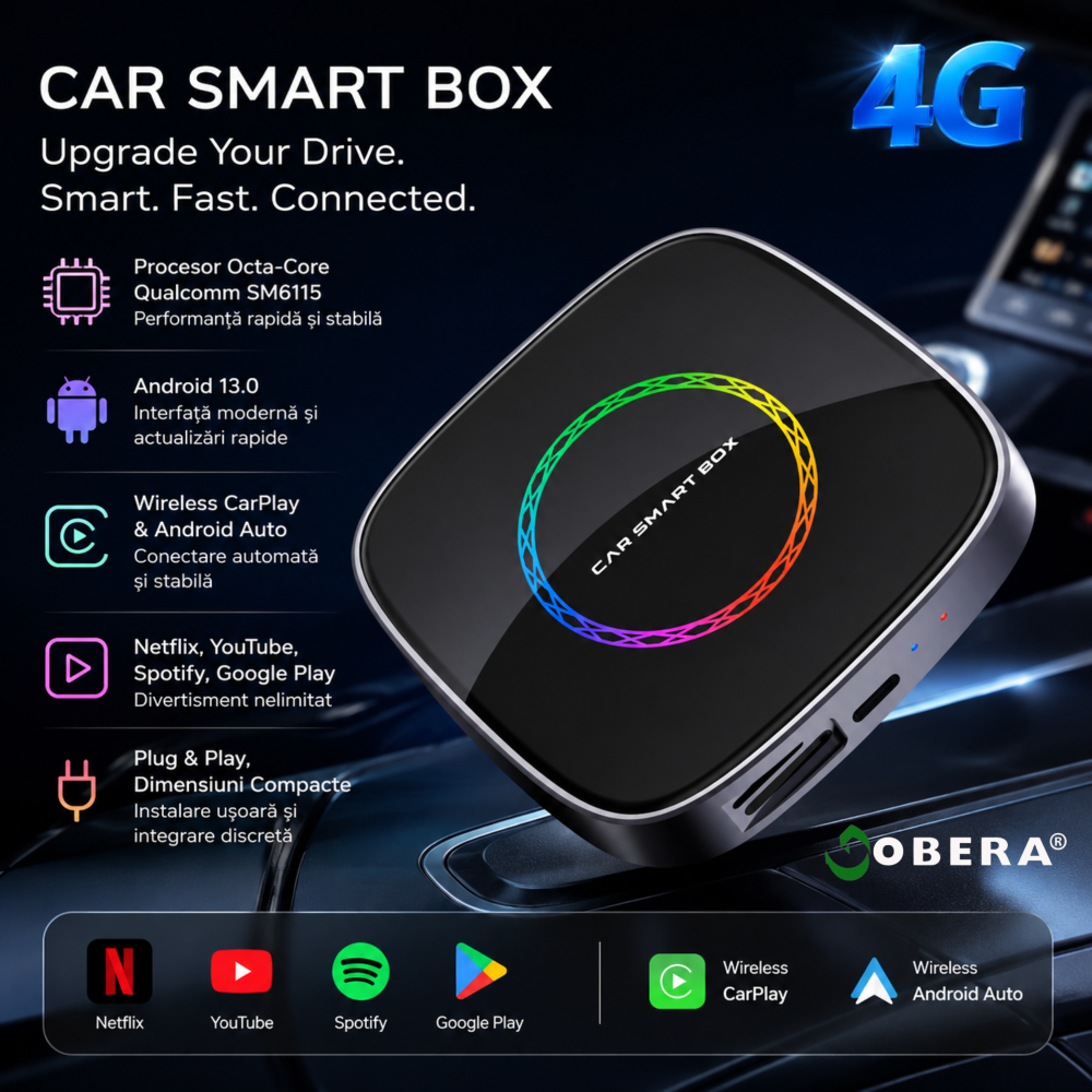 AI Box Android 13 goBERA® cu Wireless CarPlay și Android Auto [8]