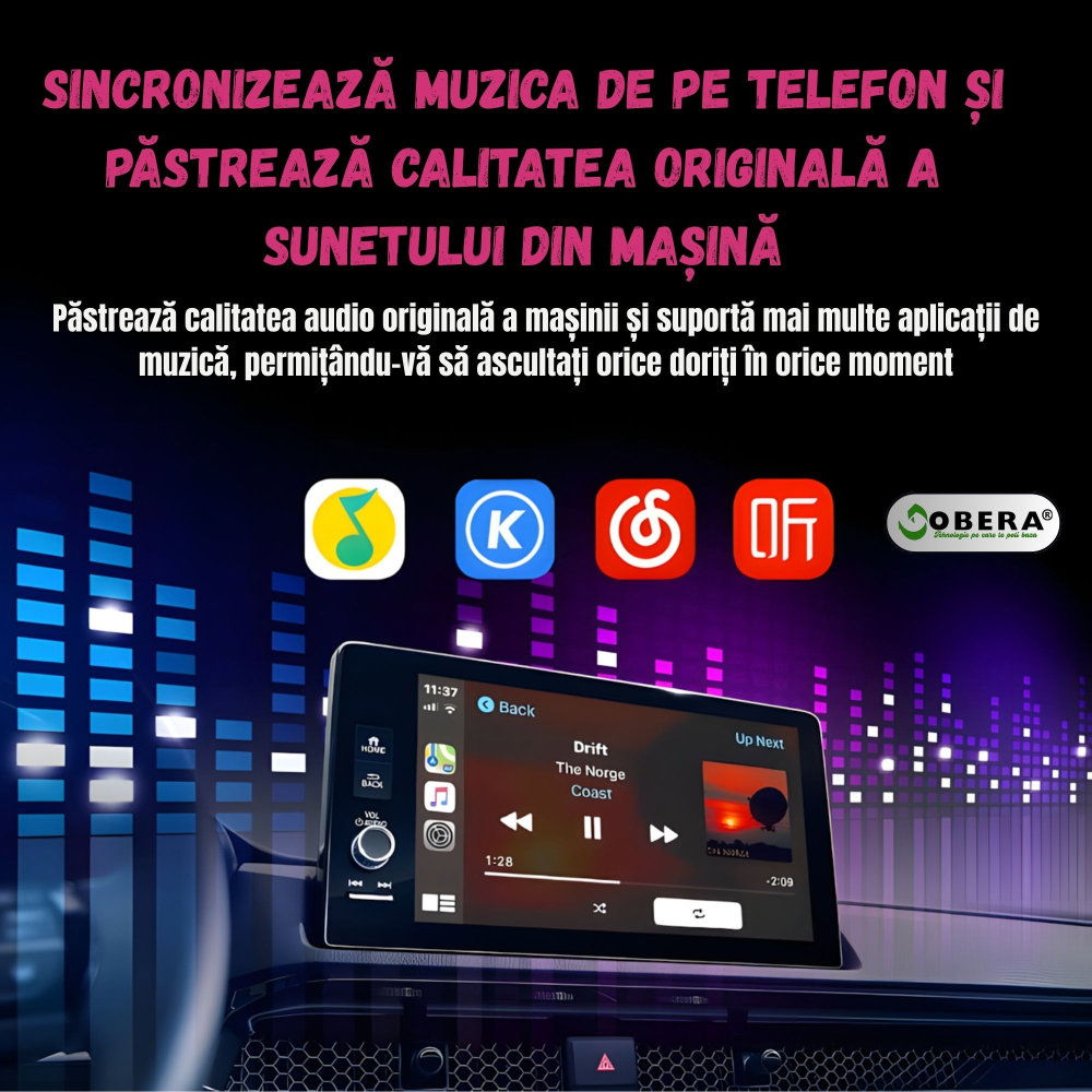 Adaptor Mini Wireless CarPlay și Android Auto goBERA® [6]
