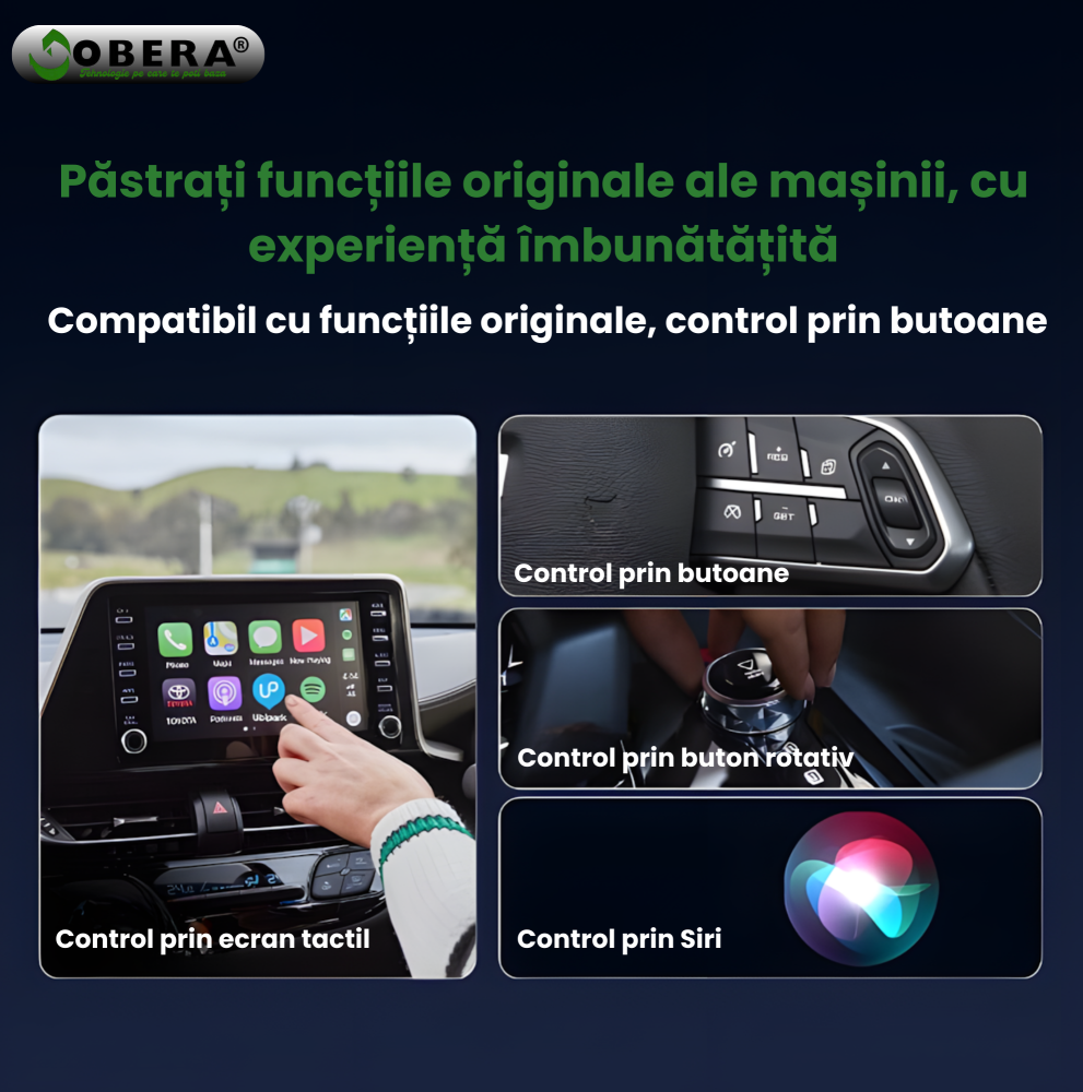 Smart Car Monitor goBERA® – Wireless CarPlay & Android Auto cu Monitorizare Live pentru Copii, Animale și Pasageri [4]