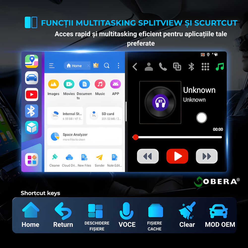 AI Box Android 15 goBERA® Q7 Wireless Edition, Qualcomm SM6350, 8GB RAM + 128GB, SIM 4G, Wireless CarPlay & Android Auto, YouTube, Netflix, Play Store, Split Screen [7]