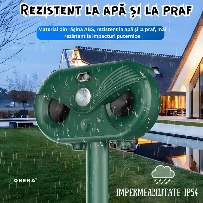 Repelent Solar Ultrasonic 3 in 1, Protectie Impotriva Animalelor, Senzor Infrarosu, Laser LED, Acoperire 120°, Distanta 8–12m, Rezistent la Intemperii, Gradina, Curte, Ferma [5]