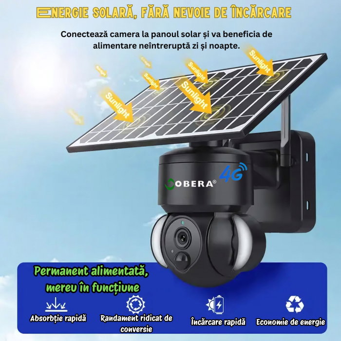 Functii PTZ si audio bidirectional camera 4G goBERA