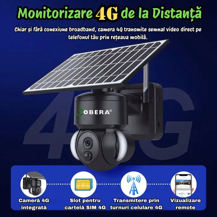 Pozitionarea panoului solar pentru camera 4G goBERA