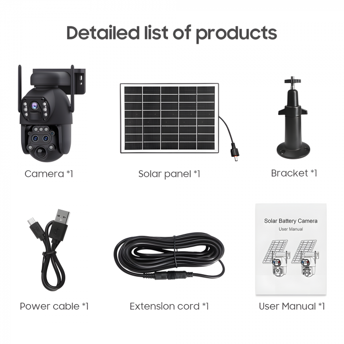 Camera Solară 4G goBERA® cu 3 Lentile, Zoom Hibrid 15X, PTZ, AI, Panou Solar 6W, Baterie 12000mAh [13]