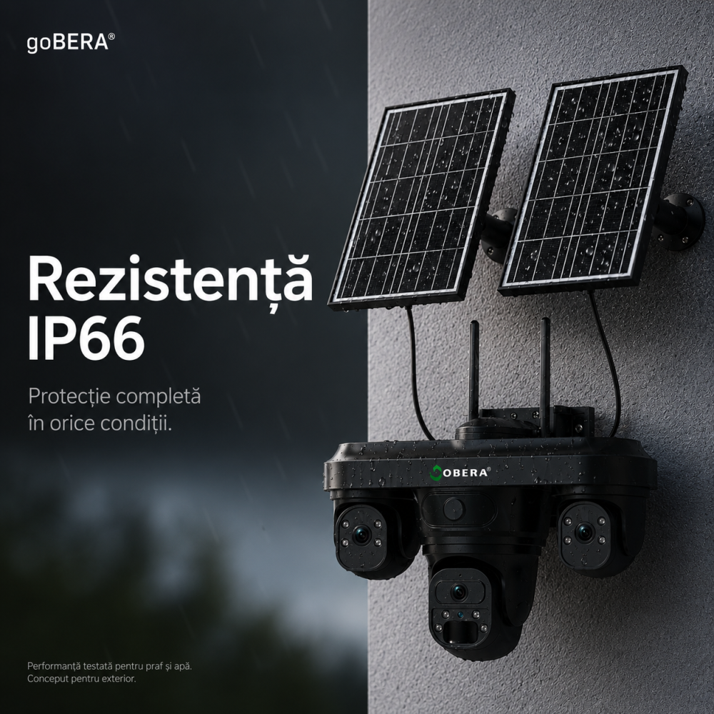 Cameră Supraveghere 4G Solară goBERA® cu 3 Lentile AOV [7]