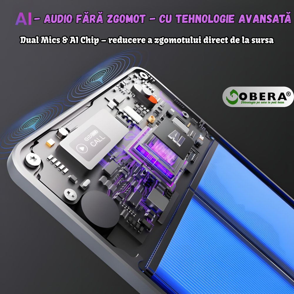 Recorder AI goBERA® – Reportofon Digital Inteligent, 64GB, Transcriere & Rezumat AI, Microfoane Duale, 30h Înregistrare, Standby 166 Zile, Portabil, Cloud Securizat [3]