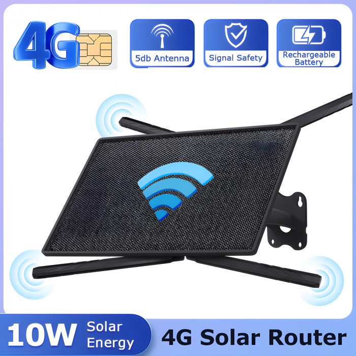 Router Portabil 4G LTE goBERA® cu Panou Solar 10W, Baterie 20100mAh, Wi-Fi 2.4GHz, Antene 5dBi, Slot Micro SIM, Conectare până la 10 dispozitive [8]