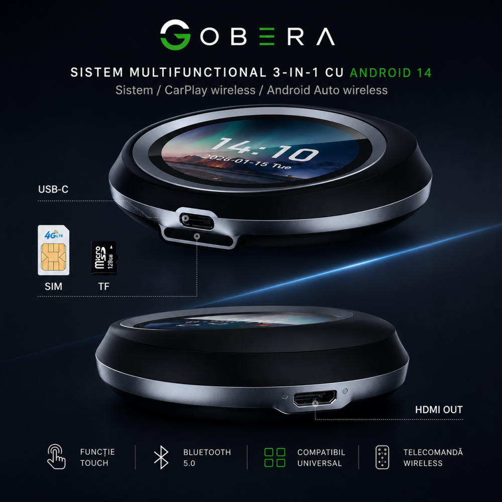 Sistem Multimedia Auto 3-în-1 goBERA® cu Android 14 și Qualcomm QCM6125 [5]