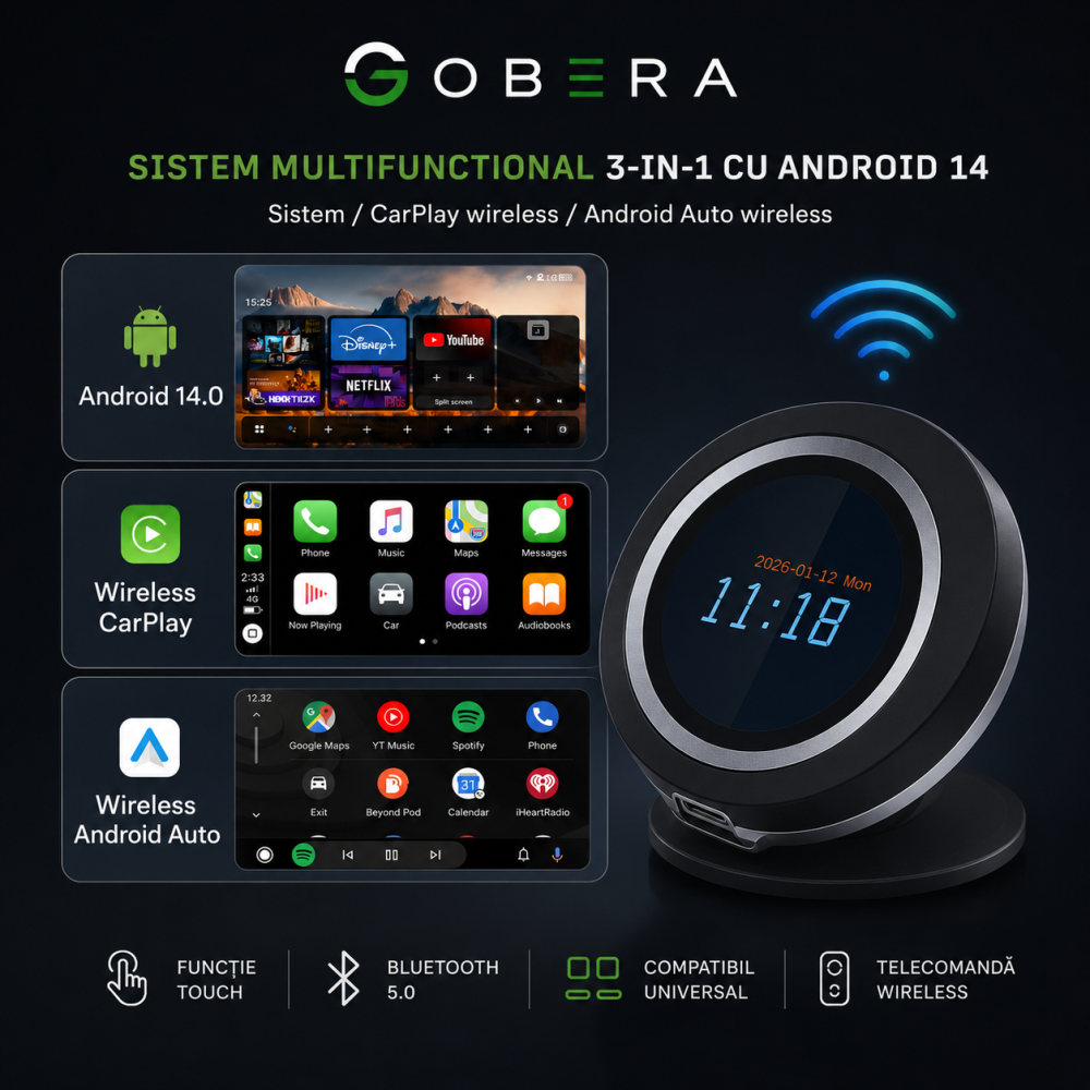 Sistem Multimedia Auto 3-în-1 goBERA® cu Android 14 și Qualcomm QCM6125 [4]