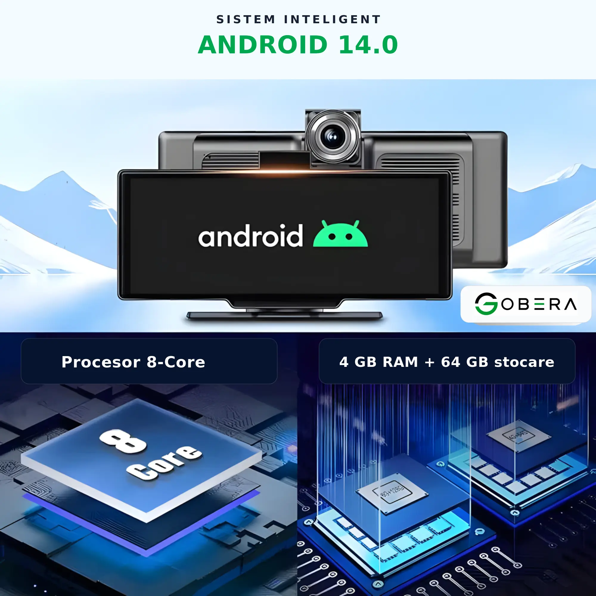 Funcțiile sistemului multimedia goBERA 10.26 Android 14