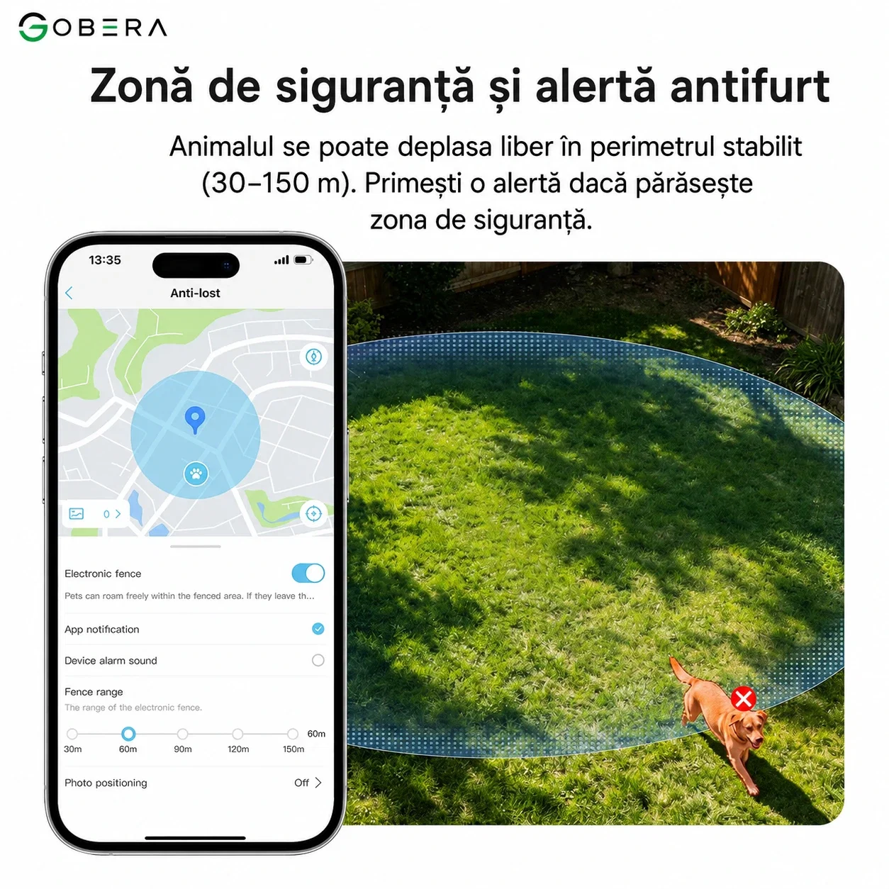 Tracker GPS 4G cu Cameră goBERA® pentru Câini și Animale, Full HD, Localizare în Timp Real, Geo-Fence, Audio Bidirecțional, IP66, Nano SIM [3]