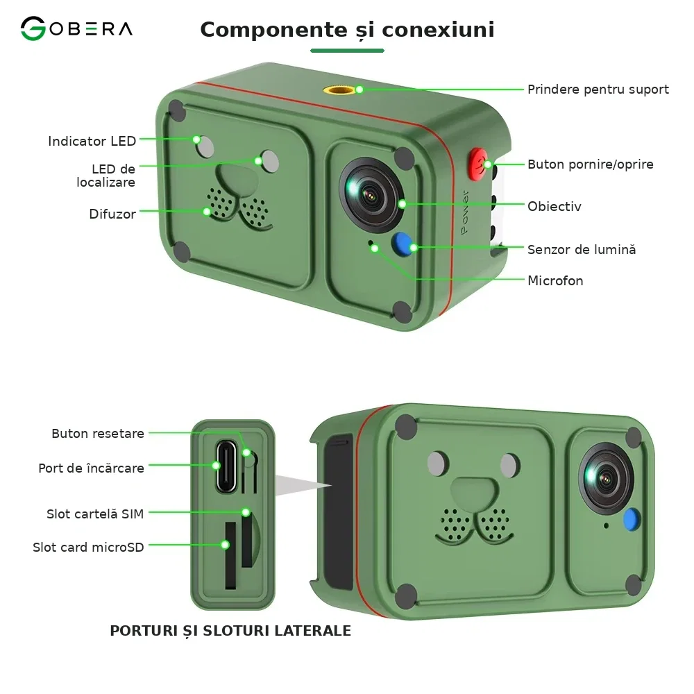Tracker GPS 4G cu Cameră goBERA® pentru Câini și Animale, Full HD, Localizare în Timp Real, Geo-Fence, Audio Bidirecțional, IP66, Nano SIM [10]
