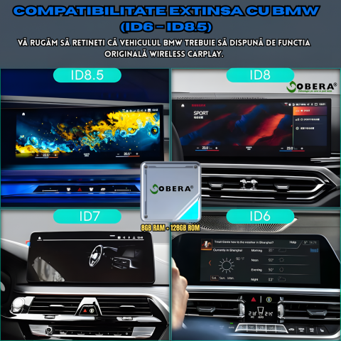 AI Box BMW goBERA® – Android 13 cu Netflix, YouTube, Waze și Google Maps pe ecranul original BMW, Snapdragon QCM6125, 8GB RAM, 128GB [4]