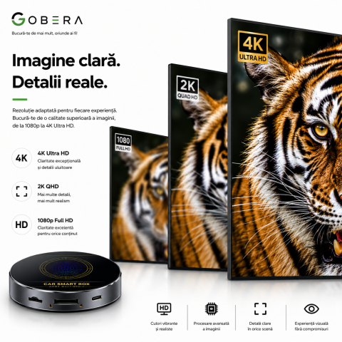 AI Box Auto goBERA® Android 13, Snapdragon 6125, 4GB RAM + 64GB ROM, Wireless CarPlay & Android Auto, 4G SIM, HDMI 4K, Dual Wi-Fi, Dual Bluetooth [3]