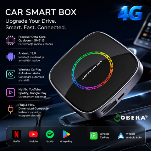 AI Box Android 13 goBERA® cu Wireless CarPlay și Android Auto [7]